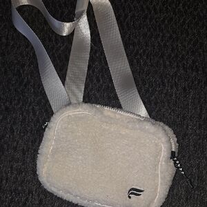 Fabletics Cream Sherpa Crossbody Bag
